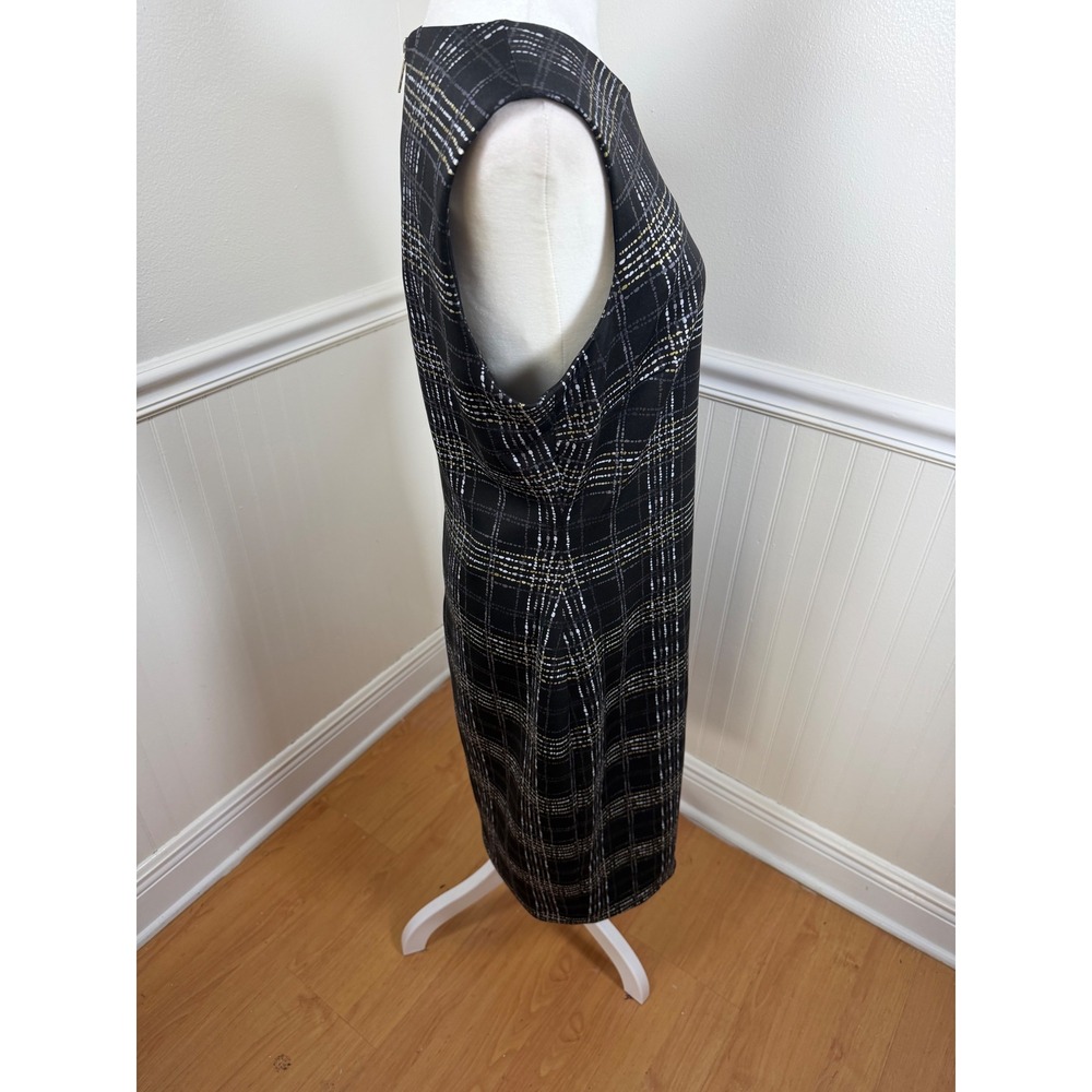 Tommy Hilfiger Plaid Sheath Dress‎ Womens Size 10 Sleeveless Career Office NWOT - Picture 4 of 8